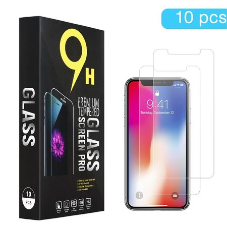 DREAM WIRELESS Dream Wireless TSPIPXSM-10 0.33 mm Arcing Tempered Glass Screen Protector for iPhone XS Max - Pack of 10 TSPIPXSM-10